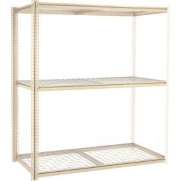 Global Equipment High Capacity Add-On Rack 72x48x963 Levels Wire Deck 1000 Lb Per Level Tan 716819